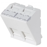 Ugaona prednja maska 2xRJ45, 45 x 45 mm